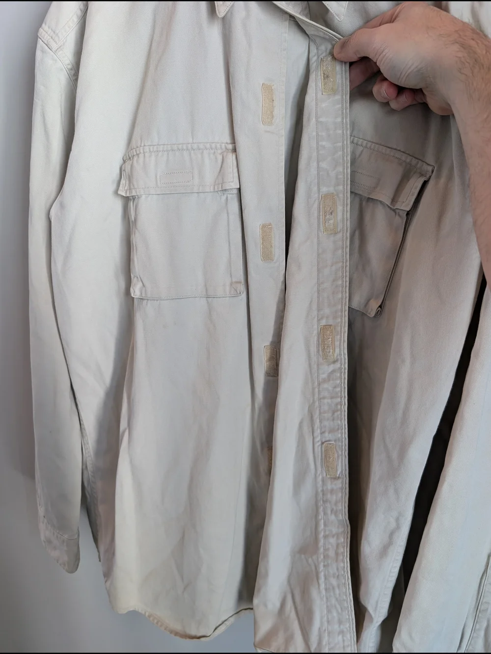 VTG Banana Republic Bush Shirt Mens XL Khaki Safari Utility Gorpcore Tear Away